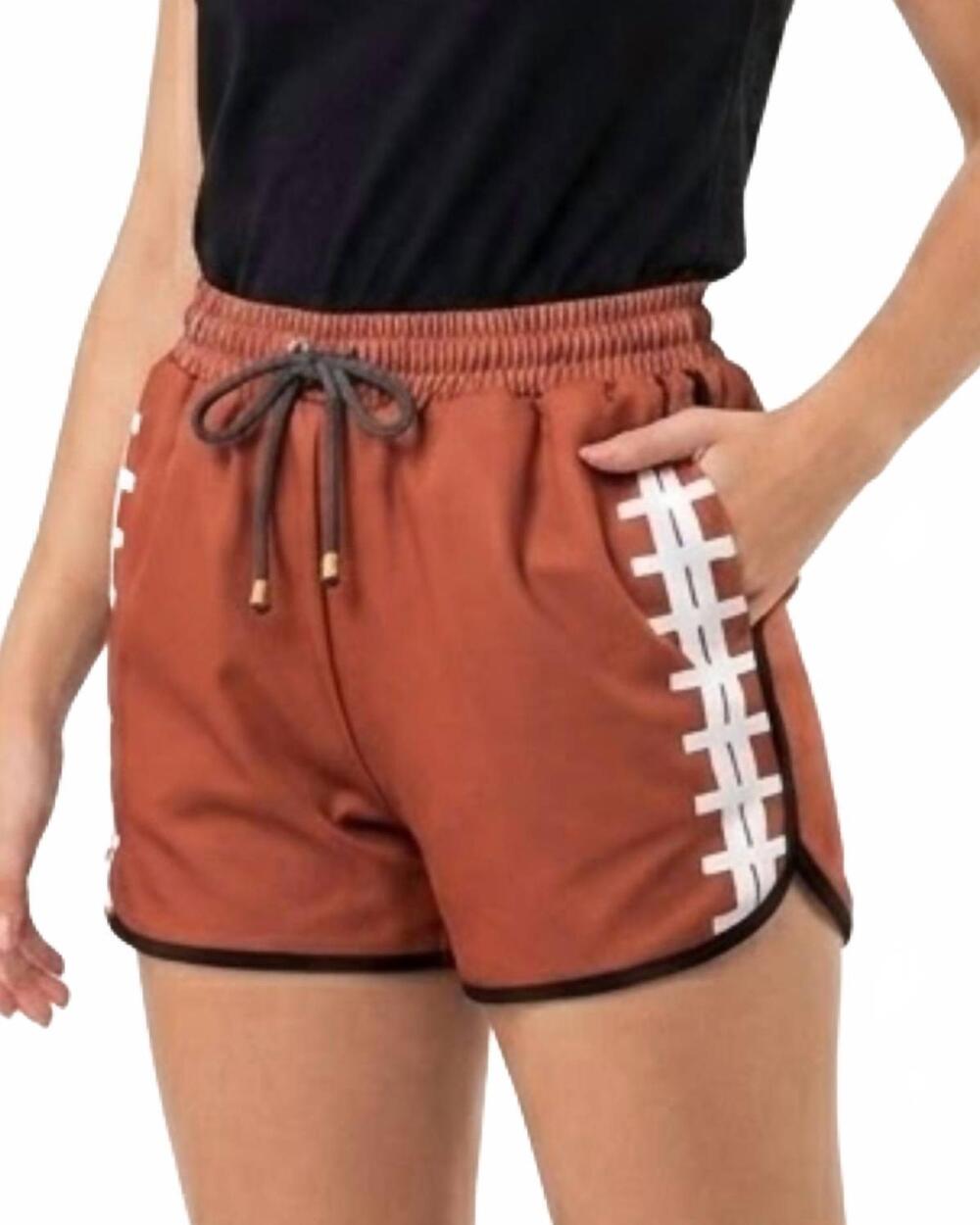 NEW JESS LEA touchdown everyday shorts in rust